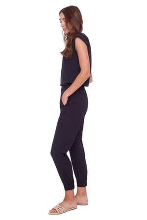 Up! Solid Vegan Silk Jogger | Black