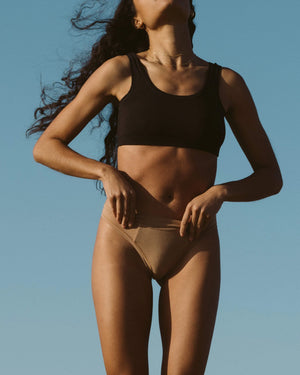 Huha Mineral Thong | Black, Tan, Green, Spice + Nude