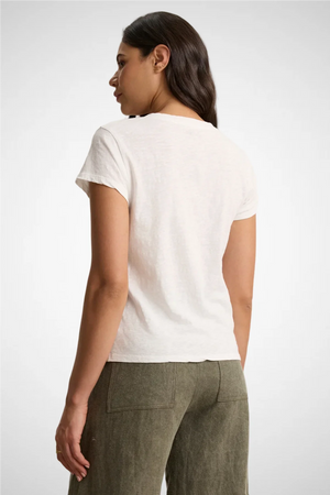 Velvet By Graham & Spencer Eli07 Original 100% Cotton Top | White + Pacific