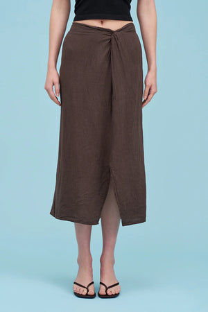 Astrid Woven Skirt | Brown