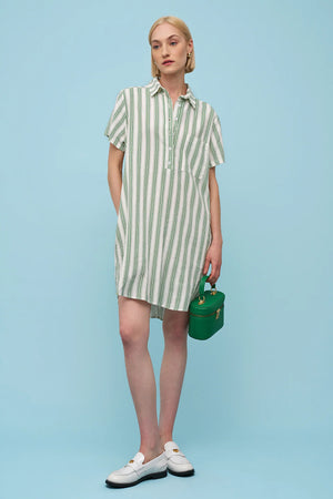 Astrid Rose Dress | Green Stripe