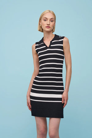 Astrid Gabriella Dress | Black Stripe