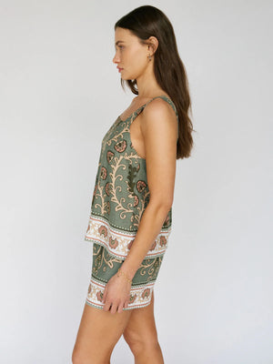 Sanctuary Button Back Cami | Sage