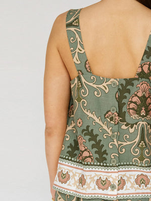 Sanctuary Button Back Cami | Sage