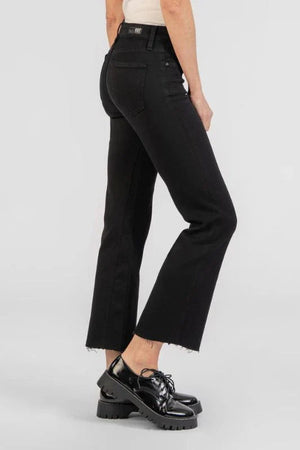 Kut Denim Kelsey Mid Rise Ankle Flare Jeans | Black
