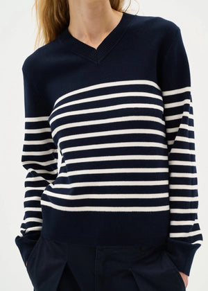 InWear Wallis V-Neck Pullover | Marine Blue