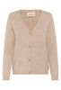 Cream Dela Cardigan | Cobblestone Melange