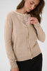 Cream Dela Cardigan | Cobblestone Melange