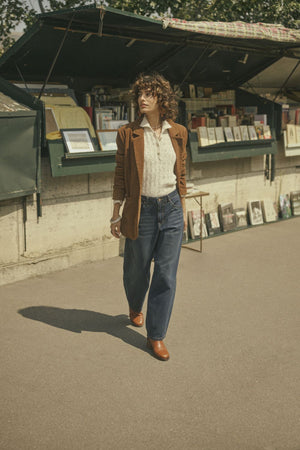 Cream Corduroy Blazer | Cobblestone & Sorrel Horse