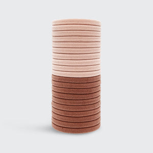 Kitsch Recycled Nylon Hair Elastics 20pc Set | Blush