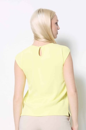 Up! Vegan Silk Cap Sleeve Top | Black