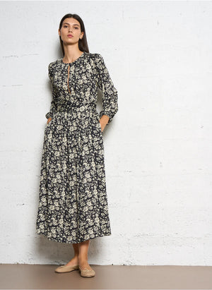 Korner Long Dress | Black