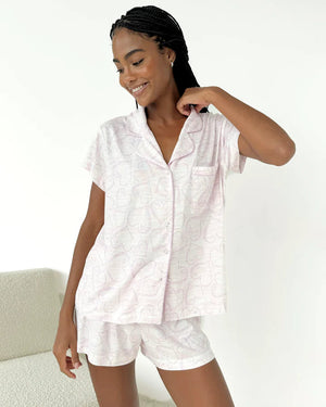 Splendid Flora Pillow Soft Short Pajamas Set | Pink