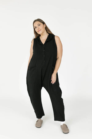 Smash & Tess Abigael Henley Romper | Black