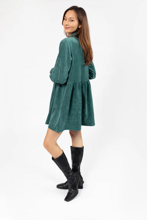 Smash & Tess Calista Corduory Mini Dress | Green