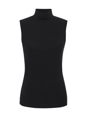 Sanctuary Essential Sleeveless Mock Neck Tank | Black
