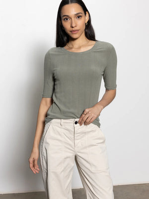 Sanctuary Half Sleeve Femme Crew T-Shirt | Spruce