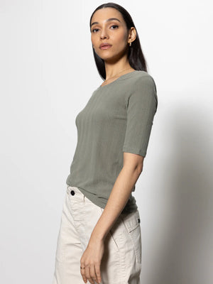 Sanctuary Half Sleeve Femme Crew T-Shirt | Spruce
