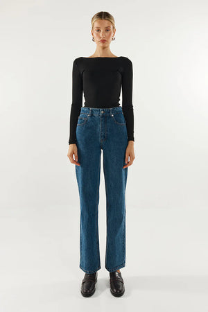 Madison The Label Caden Top | Shiraz, Black & White