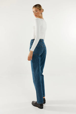 Madison The Label Caden Top | Shiraz, Black & White