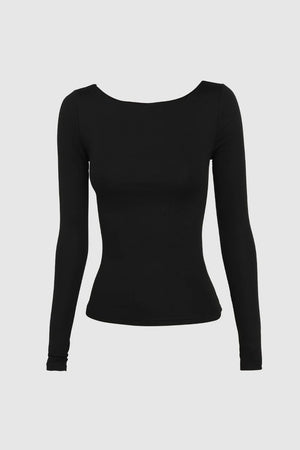 Madison The Label Caden Top | Shiraz, Black & White