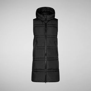 Save The Duck Animal Free Hooded Judee Vest | Black + Beige