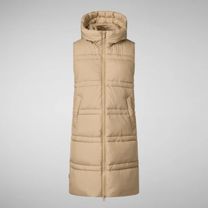 Save The Duck Animal Free Hooded Judee Vest | Black + Beige