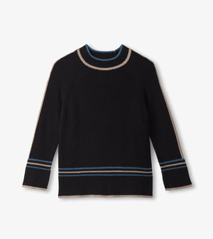 Hatley Raglan Stripes Pullover | Black