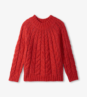 Hatley Dylan Cable Knit Sweater | Ruby