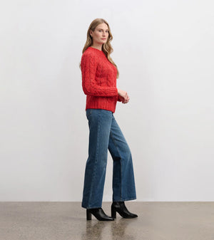Hatley Dylan Cable Knit Sweater | Ruby