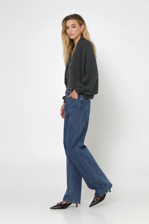 Madison The Label Finn Knit Cardigan | Charcoal