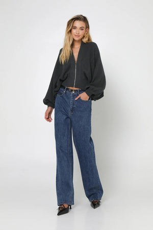 Madison The Label Finn Knit Cardigan | Charcoal