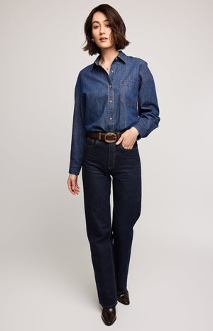 Gentle Fawn Whitney Denim Button Down Shirt | Dark Wash