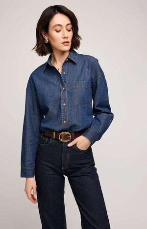 Gentle Fawn Whitney Denim Button Down Shirt | Dark Wash