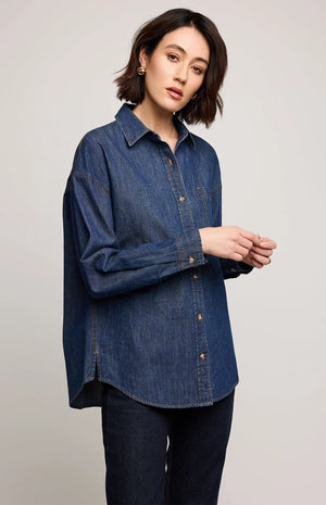 Gentle Fawn Whitney Denim Button Down Shirt | Dark Wash