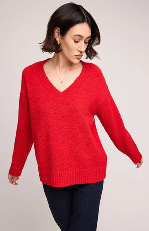Gentle Fawn Tilda V-Neck Sweater | Red