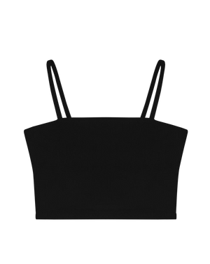 Huha Tata Crop Cami | Black + Grey