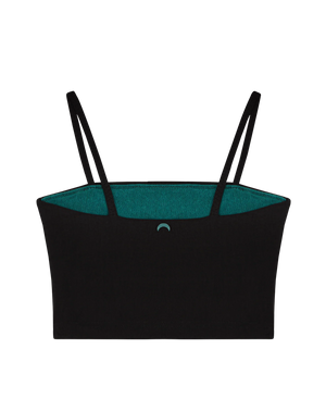 Huha Tata Crop Cami | Black + Grey