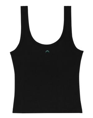 Huha Sporty Crop Tank | Black + Grey
