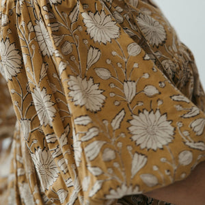 Pokoloko Mira Midi Dress | Blue + Gold