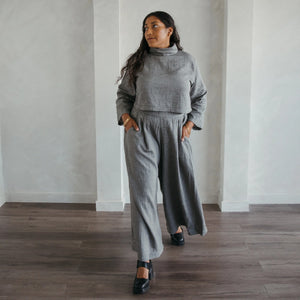 Pokoloko City Collection High Neck Blouse | Grey