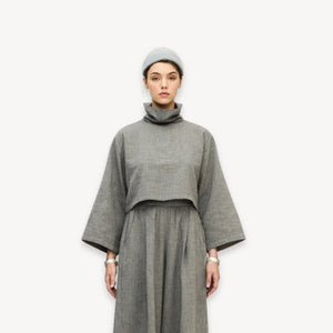 Pokoloko City Collection High Neck Blouse | Grey