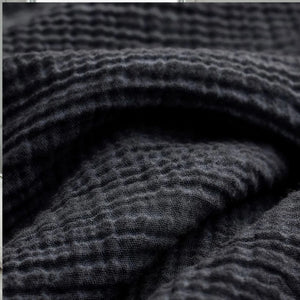 Pokoloko Crinkle Short Jacket | Cream + Black