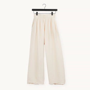Pokoloko Crinkle Palazzo Pant | Black + Cream