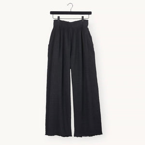 Pokoloko Crinkle Palazzo Pant | Black + Cream