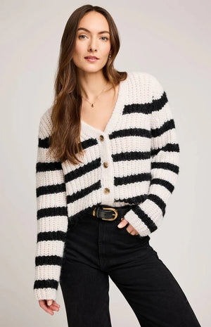 Gentle Fawn Melanie Cardigan | Black Stripe