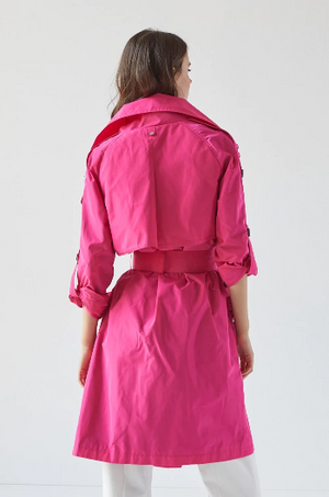 Adroit Raphael Trench Coat | Fuschia + Birch