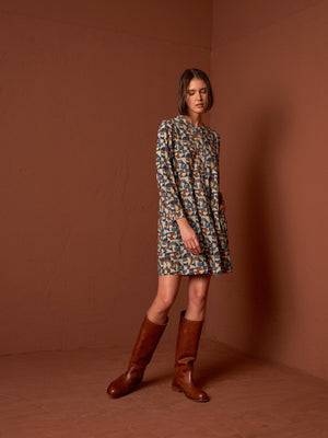 Indi & Cold Viscose Woven Dress | Indigo