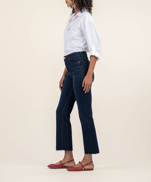 Kelsey High Rise Fab Ankle Flare Leg | Indigo