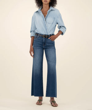 Kut From The Cloth Denim Meg High Rise Wide Leg Long Jeans | Inexhaustible Wash
